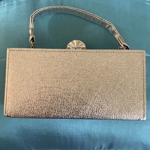 Retro silver clutch